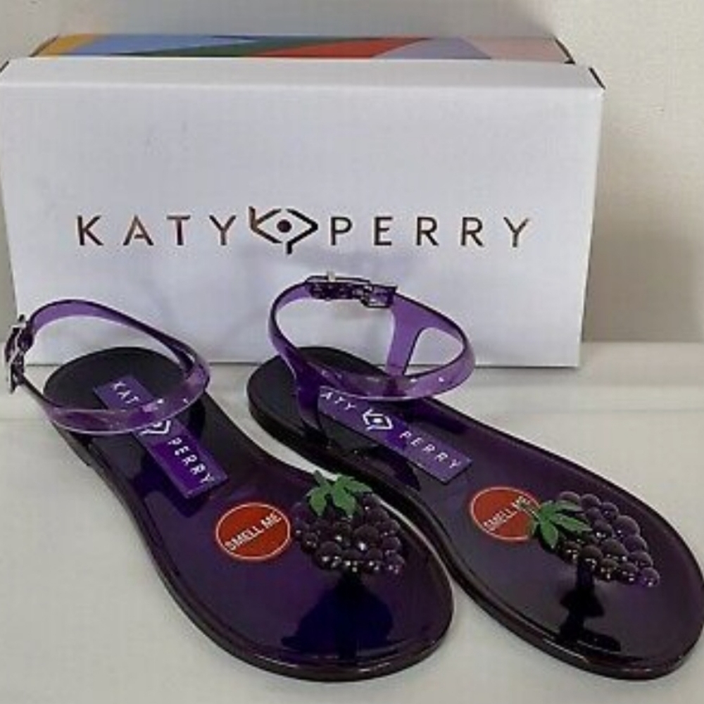 Katy Perry grape geli sandals size 10